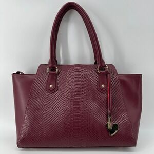 Cuore‎ & Pelle Carryall Leather Satchel Shoulder Bag Tote Burgundy Professional